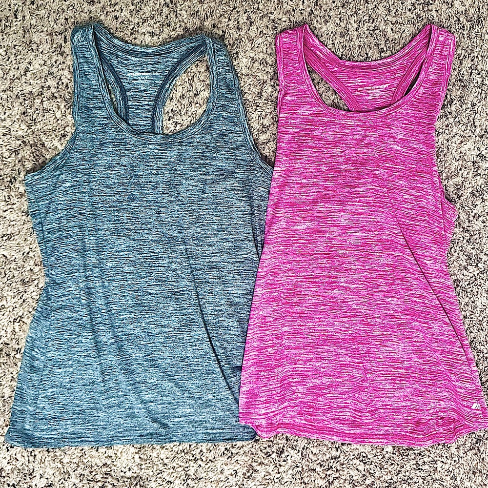 2 racerback athletic tanks S/XS